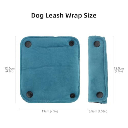 2PCS Dog Leash Grip Handle Sleeve - Leash Wrap - Soft Velvet & Polyester Mesh Ensure Comfortable Grip - Dog Leashes/Box/Bag Handle Cover Protection Pads(Blue) - color: Blue