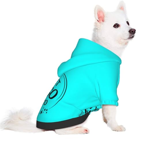 Personalized Dog Hooded Sweatshirt Pet Sweatshirt Design Custom Picture Text Clothes for Small Dogs Cats Customized Puppy Apparel Gifts Cyan Pet Hoodies - color: Cyan, size: Small
