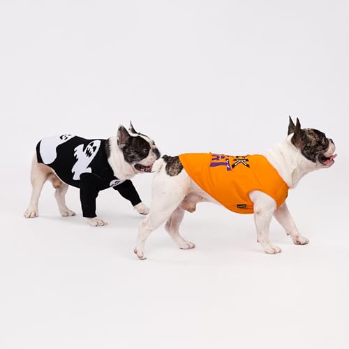 Fitwarm Halloween Ghost Dog Sweater, Funny Costumes for Dogs, Pet Apparel, Black, White, Large - color: Ghost, size: Large
