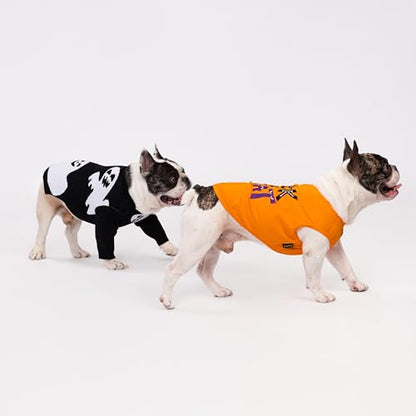 Fitwarm Halloween Ghost Dog Sweater, Funny Costumes for Dogs, Pet Apparel, Black, White, Large - color: Ghost, size: Large