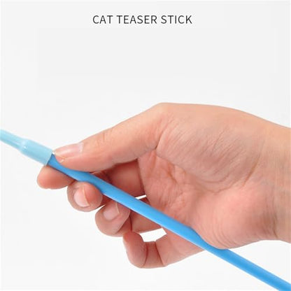 Pet Toy Kitten Teaser Wand Suction Cup Base Interactive Kitten Teaser Exercise and Entertainment for Active Felines Toy - color: Green