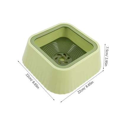 Toddmomy Pet Water Bowl Spill Floating Design for Cats and Small Dogs Plastic Water Dispenser Prevents Messy Spills - color: Green