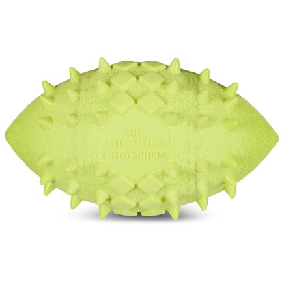 AKC Sport TPR Toys for Aggressive Chewers – Durable Rope Frisbee, Foam Ring & Spiked Football – Vanilla Scented, Great for Heavy Chewers - color: Football