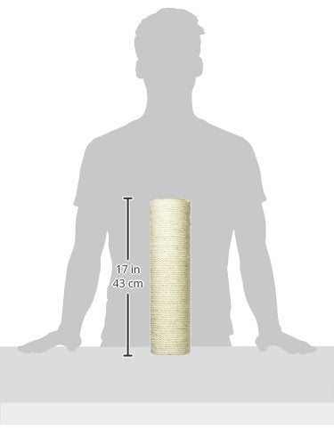 Trixie Replacement Sisal Post for Scratching Posts, Cat Trees and Cat Towers, 4.3 x 11.8-in (11 × 30 cm) - size: 11/30 cm
