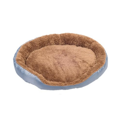 Round Cat Bed - Soft Plush Faux Fur Pet Mat, Washable & Durable, Anti-Slip Waterproof Bottom, Perfect for Small Dogs, Cats, Kittens & Puppies - color: Gray