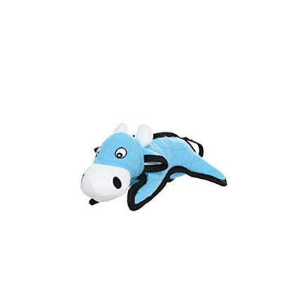 TUFFY World’s Tuffest Soft Dog Toy – Barnyard JR Series, Cow with Squeakers - color: Cow, size: Jr