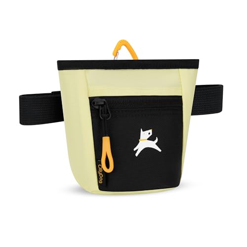 OllyDog Goodie Treat Bag, Dog Treat Pouch, Waist Belt Clip for Hands-Free Training, Magnetic Closure, Dog Training and Behavior Aids, Three Ways to Wear (Sol) - color: Sol