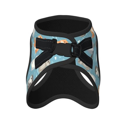 Otters Pet Harness Escape Proof Dog Harness Adjustable Mesh Padded Reflective Dog Vest Harness and Leash Set Small - color: Style 3, size: Small