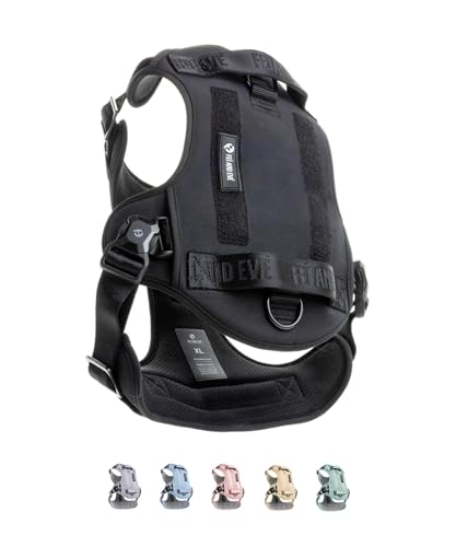 2026 New Edition, Fei & Eve MagEase Dog Harness - Instant Magnetic Buckle | 3-Point No-Pull Control | Heavy-Duty 900D Nylon | Dual Safety Handles | Breathable Mesh | Adjustable Fit | Small,Black - color: Black, size: S