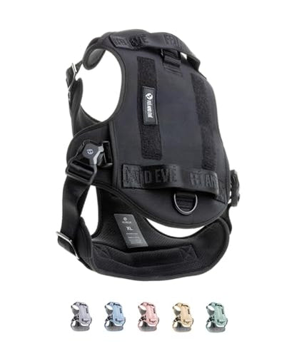 2026 New Edition, Fei & Eve MagEase Dog Harness - Instant Magnetic Buckle | 3-Point No-Pull Control | Heavy-Duty 900D Nylon | Dual Safety Handles | Breathable Mesh | Adjustable Fit | Medium,Black - color: Black, size: M