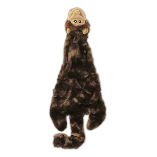 Best Pet Supplies Squeaky Dog Toys with Soft Durable Fabric for Small, Medium and Large Pets Interactive Toy for Indoor Play, Supports Active Biting and Play - Monkey, Large - color: Brown Monkey, size: Large
