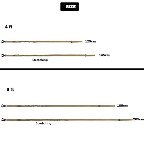 ICEFANG Tactical Dog Leash,K9 Training Walking Bungee Lead with 2 Control Handle,Heavy Duty Quick Release Metal Clasp,for Medium Large Breed (Reflective Rose, 6 FT) - color: Rose, size: 6 FT