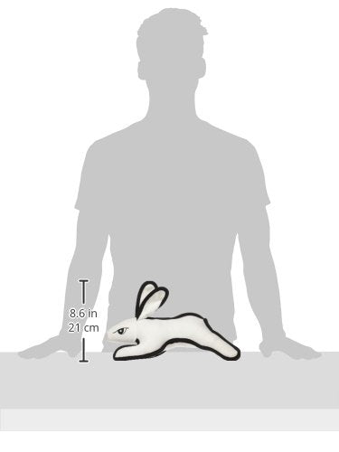 TUFFY World’s Tuffest Soft Dog Toy – Barnyard Series, Rabbit with Squeakers, Large - color: White Rabbit, size: Large