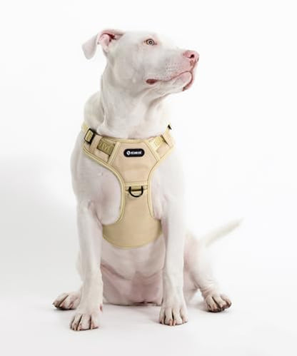 2026 New Edition, Fei & Eve MagEase Dog Harness - Instant Magnetic Buckle | 3-Point No-Pull Control | Heavy-Duty 900D Nylon | Dual Safety Handles | Breathable Mesh | Adjustable Fit | Small,Champagne - color: Champagne, size: S