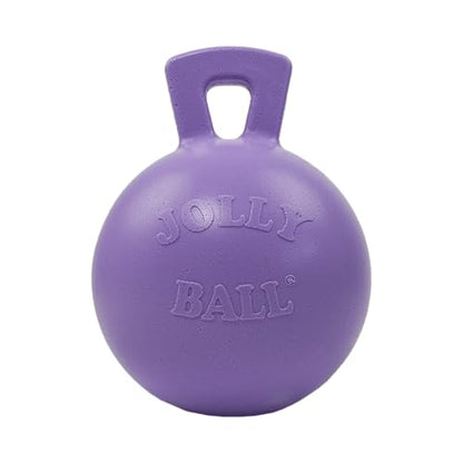 Jolly Pets Tug-n-Toss Heavy Duty Dog Toy Ball with Handle, 8 Inches/Large, Light Purple - color: Light Purple, size: Large (8 in)