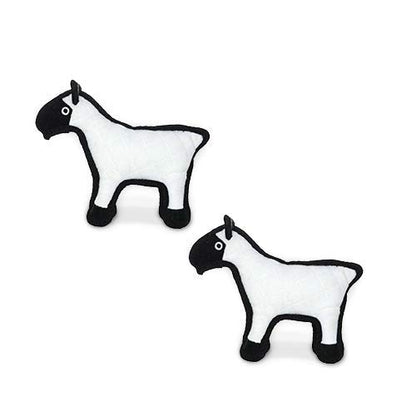 TUFFY World’s Tuffest Soft Dog Toy – Barnyard JR Series, Sheep, 2 Pack - color: Sheep, size: Jr 2 Pack