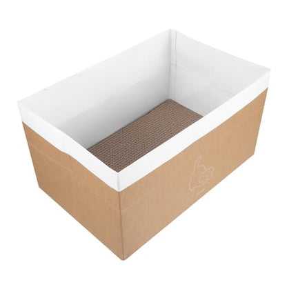 Mikikit 1set Detachable Cat Scratching Board and Cozy Sleeping Nest for Indoor Cats Kraft Material Secure Hidden Space for Kittens and Puppies Washable Pet Resting Place