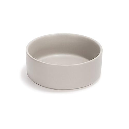 SPUNKYJUNKY 13.5OZ Ceramic Dog and Cat Bowl, Modern Cute Weighted Food Water Bowl for Replacement Grey (1 Pack) - color: Grey, size: 1.7 CUPS