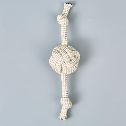 Pet Rope Toys (Small Grayish-White Rope 4pcs) - size: Small Grayish-white rope 4pcs