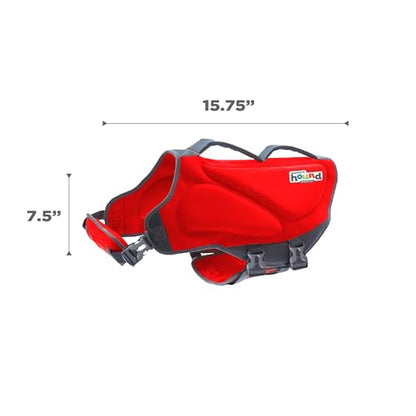 Outward Hound Dawson Swim Red Dog Life Jacket, Large - color: Red, size: Large (Chest Girth: 28"-32")