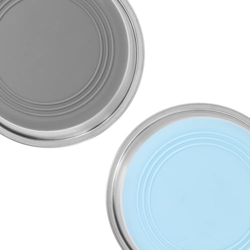 Stainless Steel Dog Bowls 2 Pack – 2 Cup Pet Food & Water Bowls with Non-Slip Rubber Base, Dishwasher Safe, for Small Dogs & Cats - size: 2 Cup