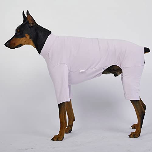 Basic Dog Pajamas Pastel Durable and Elastic Dog Onesie Apparel Outfits Doggie Jammies (3X-Large, Purple) - color: Purple, size: 3X-Large