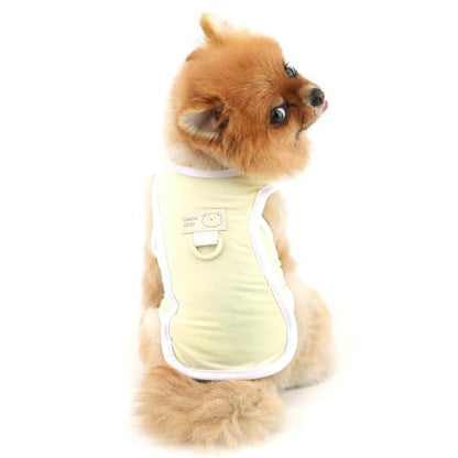 PAIDEFUL Cooling Dog Shirt for Small Dogs Summer Pet UV Sun Protection Vest Lightweight Breathable Doggie Tank Top Soft Stretchy Puppy T-Shirts Solid Cat Apparel Chihuahua Clothes D-Ring,Yellow,XXL - color: yellow, size: XXL