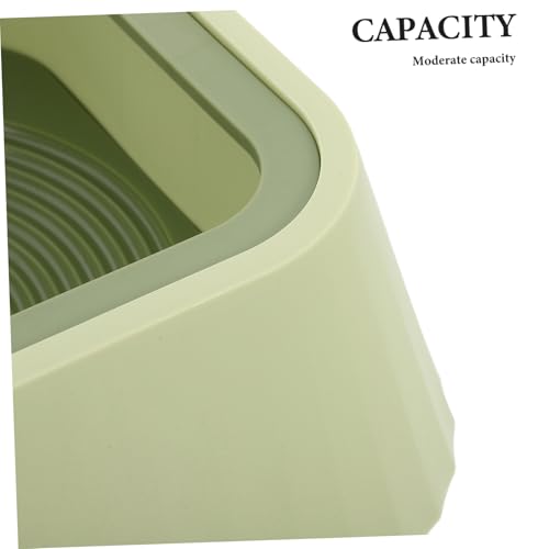 YARNOW Pet Water Bowl Floating Mechanism Spill Drinking Bowl for Small Pets Plastic Design Encourages Hydration Easy to - color: Green