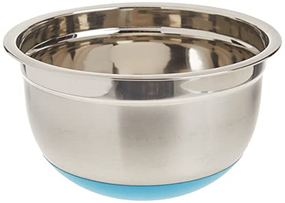 ExcelSteel 3-Quart Stainless Steel Non Skid Base Mixing Bowl - size: 3-Quart
