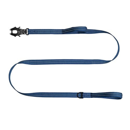 ICEFANG Relfective Dog Leash for Medium Large Dogs,K9 Training Walking Lead with Double Handle,Heavy Duty Auto-Lock Metal Clasp (6ft, Blue) - color: Blue, size: 6 ft (No bungee)