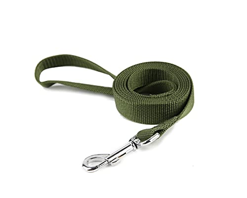 Nylon Dog Training Leash, Traction Rope, 4/5/6 Feet Long, 3/4 Inch 1 Inch Wide, for Small and Medium Dogs (1'' x 4 FT, Green) - color: Green, size: 1'' x 4 FT