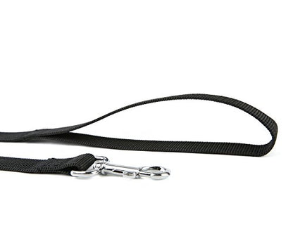 Nylon Dog Training Leash, Traction Rope, 4/5/6 Feet Long, 3/4 Inch 1 Inch Wide, for Small and Medium Dogs (1'' x 4 FT, Black) - color: Black, size: 1'' x 4 FT