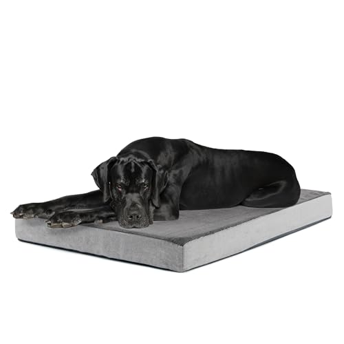 Barkbox Orthopedic Dog Bed with Memory Foam, Premium Comfort for Dogs and Puppies, Dog Bed for Joint Relief and Restful Sleep, Durable and Easy to Clean - Grey, XXL - color: Grey, size: XX-Large