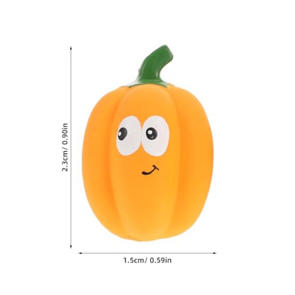 Balacoo 2 Pcs Squeaky Latex Pumpkin Dog Toys, Chew-Redirecting for Destructive Chewing, Teeth-Grinding Texture for Dental Health – for Small & Medium Dogs, Halloween & Fall Play