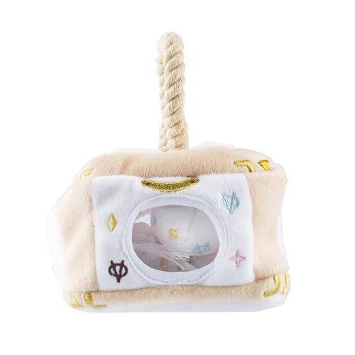 Haute Diggity Dog Chewy Vuiton Trunk Puzzle with 3 Plush Squeaky Dog Toys, Soft Durable Designer-Inspired Stuffed Puppy Chew Toys for Small & Medium Dogs, Machine-Washable (White) One Size - color: White Trunk, size: One Size