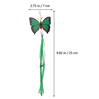 LUOZZY 6 Pcs Butterflies Cat Teaser Attachments and Replacements - Interactive Cat Wand Toys