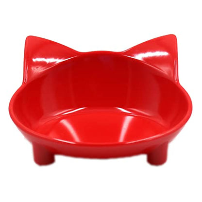 Cat Bowls, Anti-Slip Multi-Purpose Cat Food Bowl Pet Water Bowl Cat Feeding Bowl for Cats and Small Dogs (Red) - color: Red