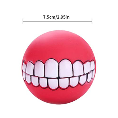7.5cm Interactive Dog Toys Teeth Cleaning Chewing Playing Balls Dental Rubber Ball for Small Medium Large Dog