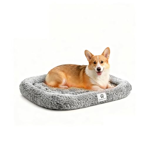 Mora Pets Self Warming Cat Bed Self Heating Pet Pad with Bolster and Foam Washable Removable Cover Non Slip Thermal Sherpa Fabric Pet Mat Grey 23 Inch - size: 23"L x 21"W x 3"Th