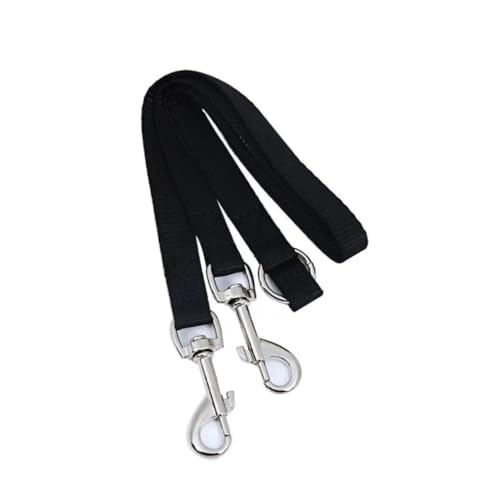 Outdoor Walking Two Dogs Leash Coupler Double Twin Lead Walking Leashes Dog Harness Dog Accessories Supplies (Black,1.5 * 40cm) - color: Black, size: 1.5*40cm