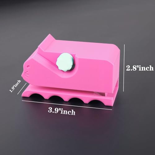 Cardboard Cutter for Cat Scratchers with 10pcs Blade,3D Printed Card Board Cutter Kids DIY Cat Scratchers Cardboard Strip Tool Machine for Cat Lovers (Pink) - color: Pink