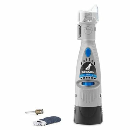 Dremel 7020-PGK Quiet Electric Pet Nail File Set with 4 Sanding Discs, Safe Alternative to Nail Clippers and Trimmers, Grey