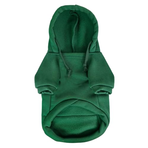 Jecikelon Pet Dog Cold Weather Coat with Pocket Winter Dog Hoodie Warm Puppy Clothes for Small Dogs Chihuahua Clothing (Green, X-Small) - color: Green, size: X-Small