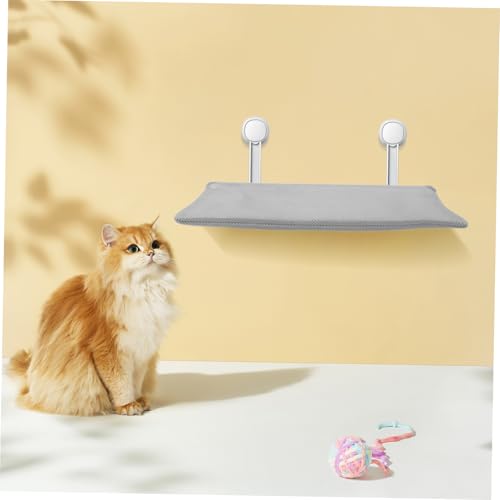 WOONEKY 4pcs Cat Window Perch Cover Breathable Cloth Replacement for Cat Hammock Removable and Washable Grey to Relax and Lounge Comfortably