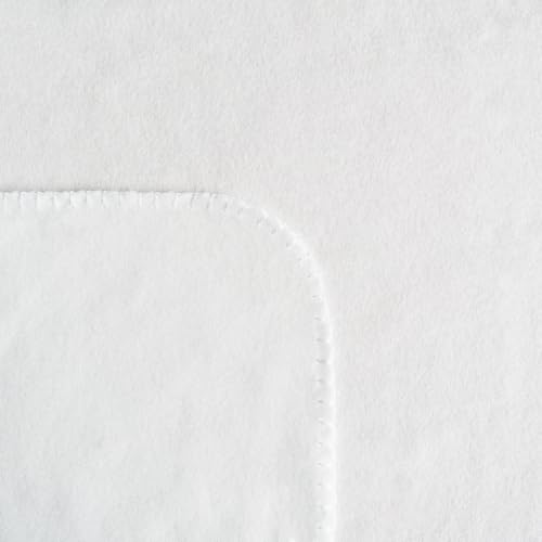 ZYFZCYBL Fleece Throw Blankets Lightweight Warm Soft Cozy Pet-Friendly Bulk Fleece Throw Blanket Solid for Home Bed, Sofa，Office,Gifts, Couch (Pack of 6-50 x 60 inch，White) - color: White