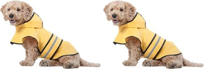 Fashion Pet Rainy Days Slicker Yellow Raincoat, X-Small (560YXS) (Pack of 2) - size: X-Small (Pack of 2)