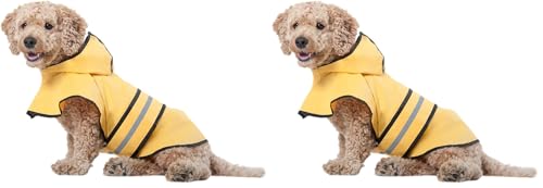 Fashion Pet Rainy Days Slicker Yellow Raincoat, X-Small (560YXS) (Pack of 2) - size: X-Small (Pack of 2)