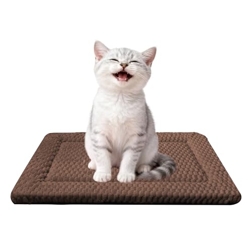 Dog Bed Mat - Dog Crate Pad - Reversible Mat for Pet Comfort - Soft Bed Crate Pads for All Seasons - Durable, Machine Washable Mat for Crates, Travel, and Home (Dark Brown, 18" L*14" W*1.5" Th) - color: Dark Brown, size: 18"L x 14"W x 1.5"Th