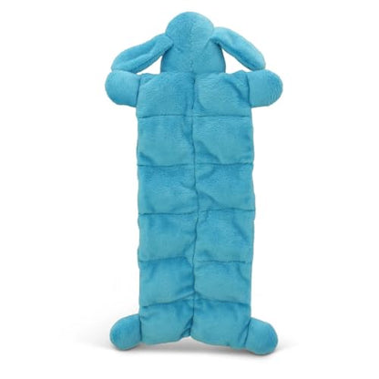 Smiling Loofa Mat Plush Dog Toy, 12 inch Long with 13 Squeakers, Cute Soft Squeaky Toy for Medium, Small, Large Dogs and Puppies, Indoor Fetch and Tug Play