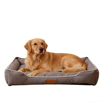 Pet Bed & Dog Beds: Waterproof Dog Bed for Small/Med/Large Dogs/Cats Premium Oxford Cloth, All-Season, Bite-Resistant, Shape-Retaining, Thick PP Cotton, Quick Rebound, Urine-Proof (Medium) - size: Medium